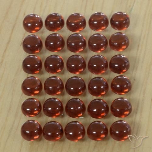 5.95ctw Naturel Rouge écarlate Grenat almandin, Tour, Transparent