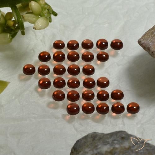 5.00ctw Naturel Rouge moyen Grenat almandin, Tour, Transparent