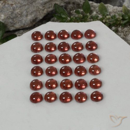 5.04ctw Naturel Rouge cramoisi profond Grenat Almandin, Tour, Transparent