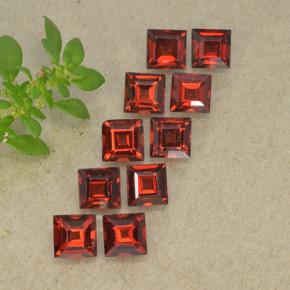 Achetez naturel 4.22ct Rouge vif Grenat Almandin gems, Carré, En provenance Madagascar chez GemSelect. En stock, livraison internationale!