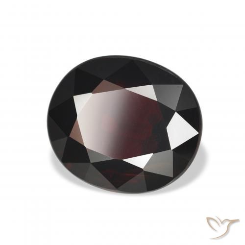 Grenat Almandin Rouge noirâtre naturelle ovale, 6.21 ct, VS