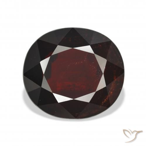 18.33ct Naturel Rouge noirâtre Grenat almandin, ovale, VVS-VS