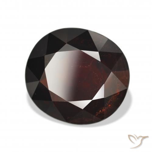 Grenat Almandin Rouge noirâtre naturelle ovale, 18.33 ct, VVS-VS