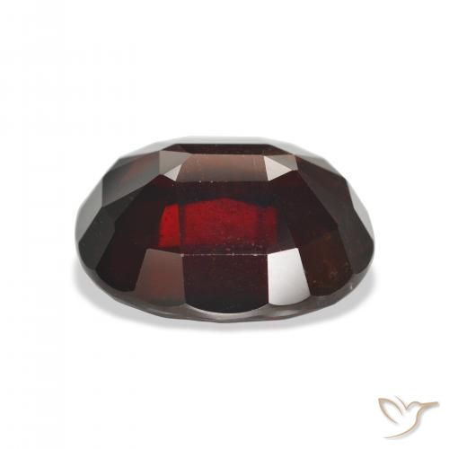 Grenat Almandin Rouge noirâtre naturelle ovale, 18.33 ct, VVS-VS