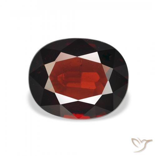 2.85ct Naturel Rouge foncé Grenat almandin, ovale, VVS-VS