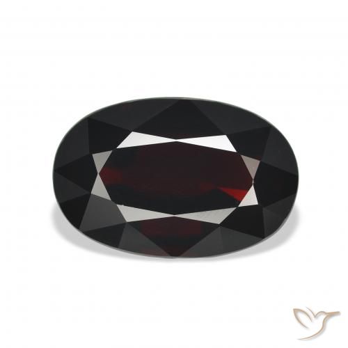 11.55ct Naturel Rouge noirâtre Grenat almandin, ovale, VVS-VS
