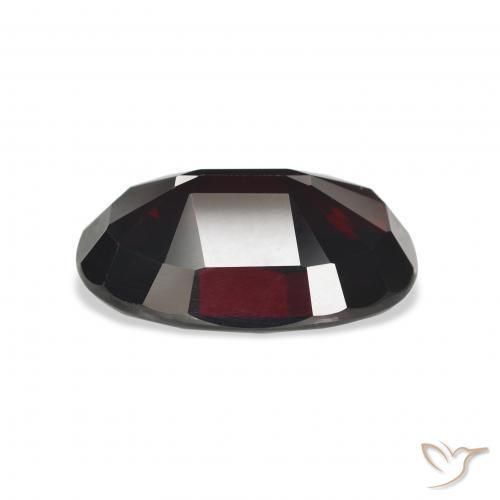 Grenat Almandin Rouge noirâtre naturelle ovale, 11.55 ct, VVS-VS