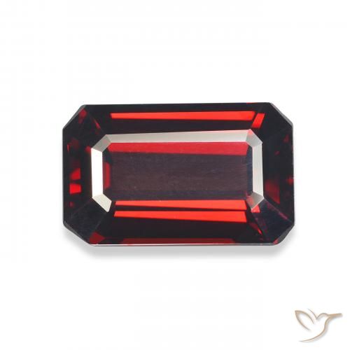 6.40ct Naturel Rouge foncé Grenat Almandin, Taille émeraude, VVS-VS