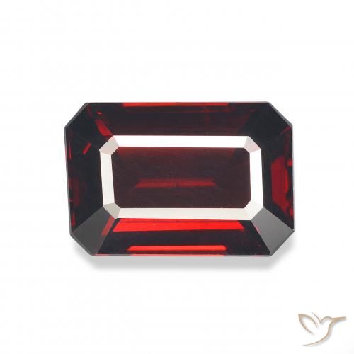 5.50ct Naturel Rouge foncé Grenat Almandin, Taille émeraude, VVS-VS