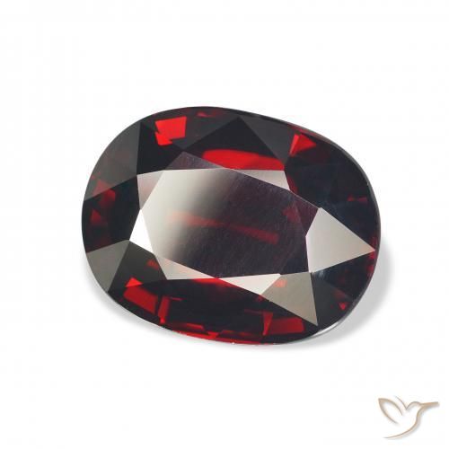 Grenat Almandin Rouge foncé naturelle ovale, 8.86 ct, VS