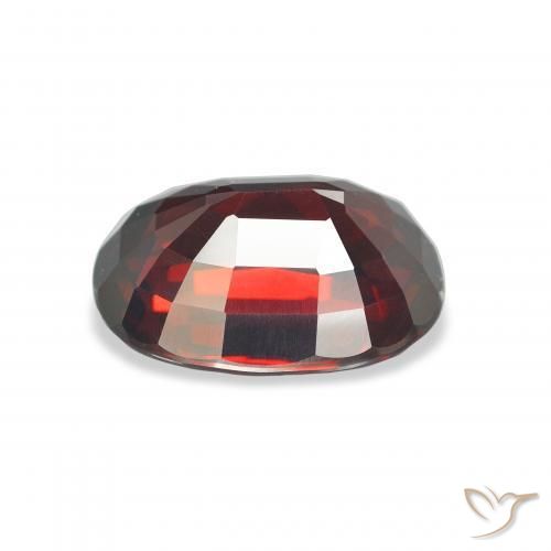 Grenat Almandin Rouge foncé naturelle ovale, 5.77 ct, VVS-VS