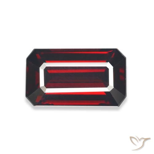 7.60ct Naturel Rouge foncé Grenat almandin, Taille émeraude, VVS-VS
