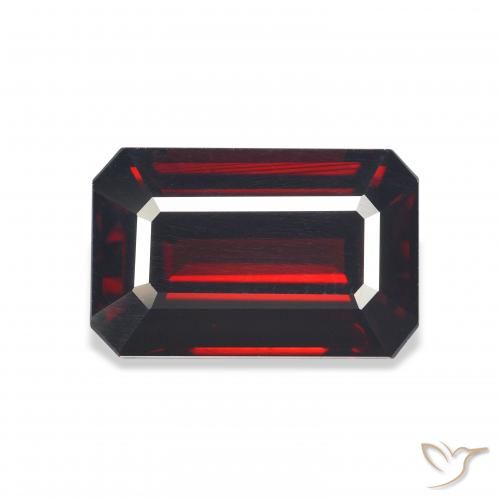 10.32ct Naturel Rouge foncé Grenat almandin, Taille émeraude, VVS-VS