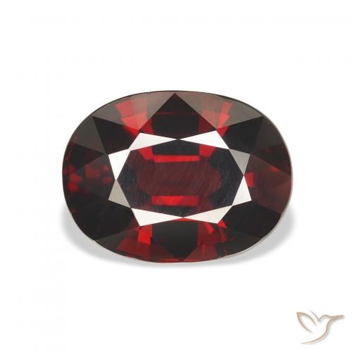 6.86ct Naturel Rouge foncé Grenat almandin, ovale, VVS-VS