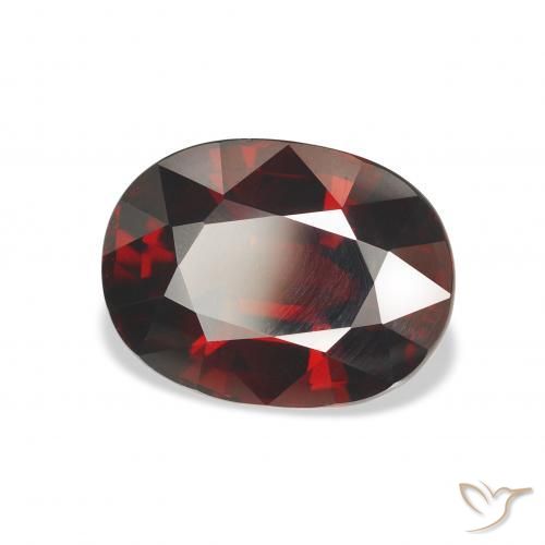 Grenat Almandin Rouge foncé naturelle ovale, 6.86 ct, VVS-VS
