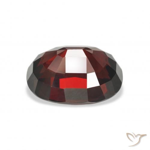 Grenat Almandin Rouge foncé naturelle ovale, 6.86 ct, VVS-VS