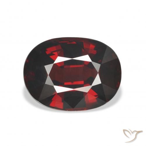6.90ct Naturel Rouge noirâtre Grenat Almandin, ovale, VVS-VS