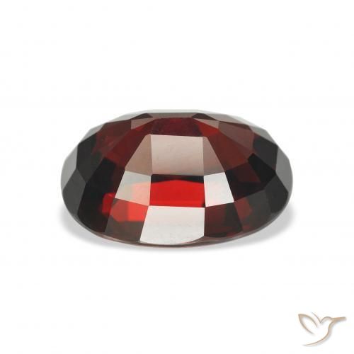 Grenat Almandin Rouge noirâtre naturelle ovale, 6.90 ct, VVS-VS