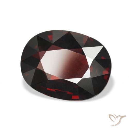 Grenat Almandin Rouge foncé naturelle ovale, 6.71 ct, VVS-VS