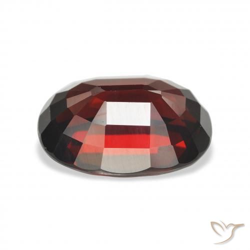 Grenat Almandin Rouge foncé naturelle ovale, 6.71 ct, VVS-VS
