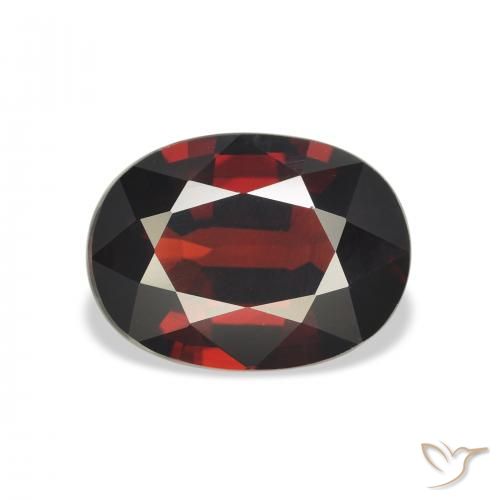 4.09ct Naturel Rouge foncé Grenat Almandin, ovale, VS