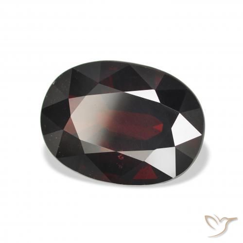 Grenat Almandin Rouge noirâtre naturelle ovale, 10.54 ct, VS