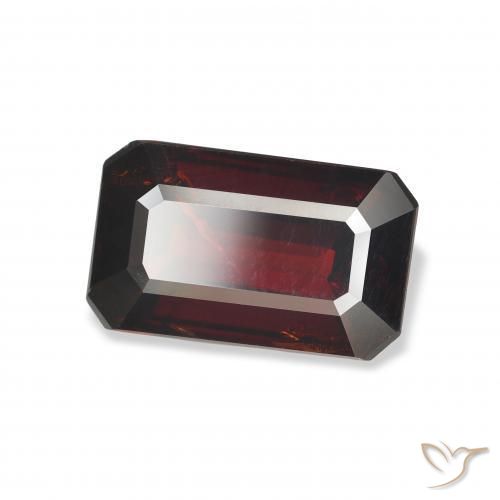 Grenat Almandin Rouge noirâtre naturelle Octogone / coupe Émeraude, 5.94 ct, VS-SI