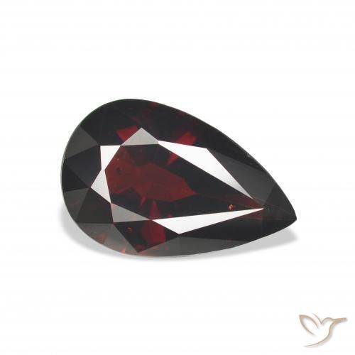 Grenat Almandin Rouge foncé naturelle En forme de poire, 7.72 ct, VS
