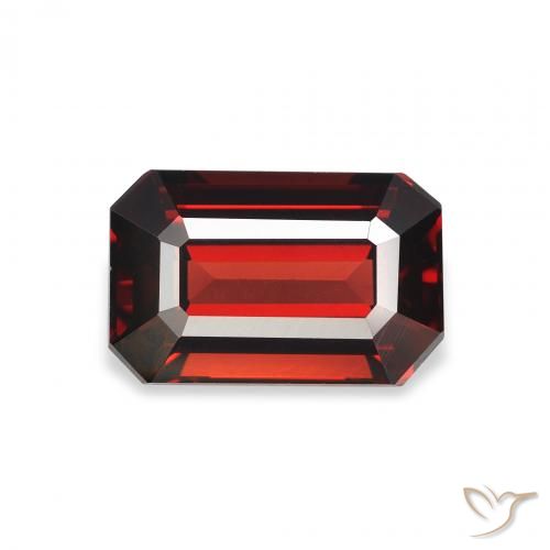 2.38ct Naturel Rouge foncé Grenat Almandin, Taille émeraude, VVS-VS
