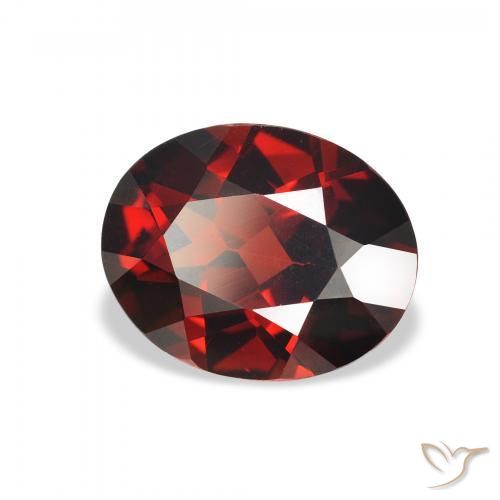 Grenat Almandin Rouge sang profond naturelle Coupe ovale, 3.02 ct, VVS-VS