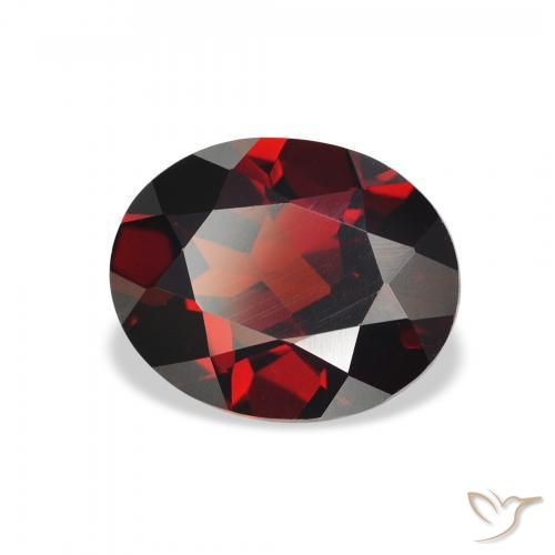Grenat Almandin Rouge foncé naturelle ovale, 2.83 ct, VVS-VS
