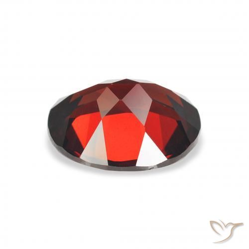 Grenat Almandin Rouge foncé naturelle ovale, 3.17 ct, VVS-VS