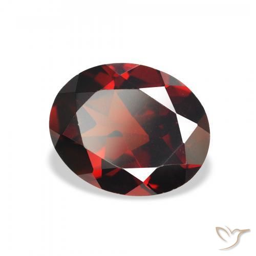 Grenat Almandin Rouge foncé naturelle ovale, 2.83 ct, VVS-VS
