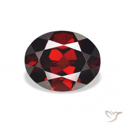 3.16ct Naturel Rouge foncé Grenat almandin, ovale, VVS-VS