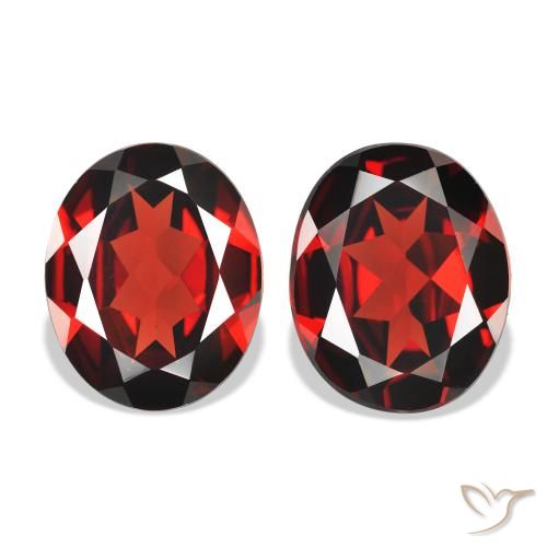 7.00ctw Naturel Rouge foncé Grenat Almandin, ovale, VVS-VS