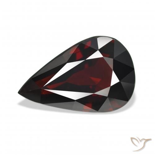 9.66ct Naturel Rouge noirâtre Grenat almandin, En forme de poire, VVS-VS