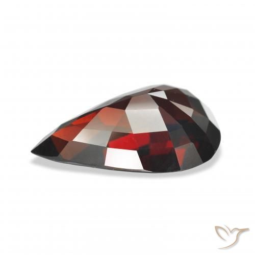 Grenat Almandin Rouge noirâtre naturelle En forme de poire, 9.66 ct, VVS-VS