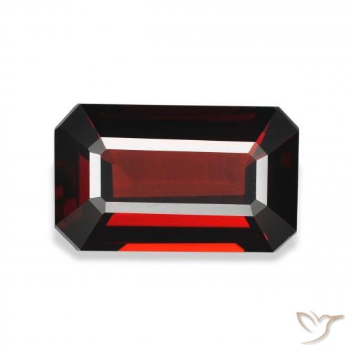 5.08ct Naturel Rouge foncé Grenat Almandin, Taille émeraude, VVS-VS