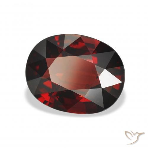 Grenat Almandin Rouge foncé naturelle ovale, 4.28 ct, VS