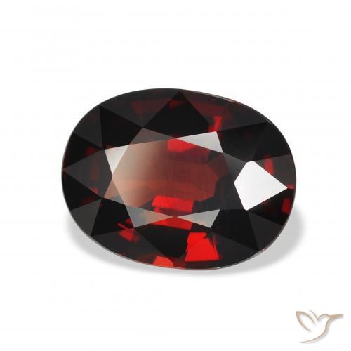 Grenat Almandin Rouge foncé naturelle ovale, 4.22 ct, VVS-VS