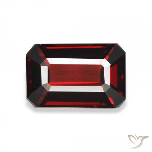 3.71ct Naturel Rouge foncé Grenat almandin, Taille émeraude, VS