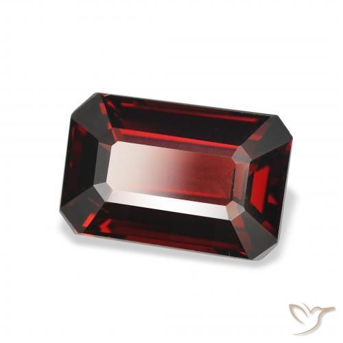 Grenat Almandin Rouge foncé naturelle Octogone / coupe Émeraude, 3.71 ct, VS