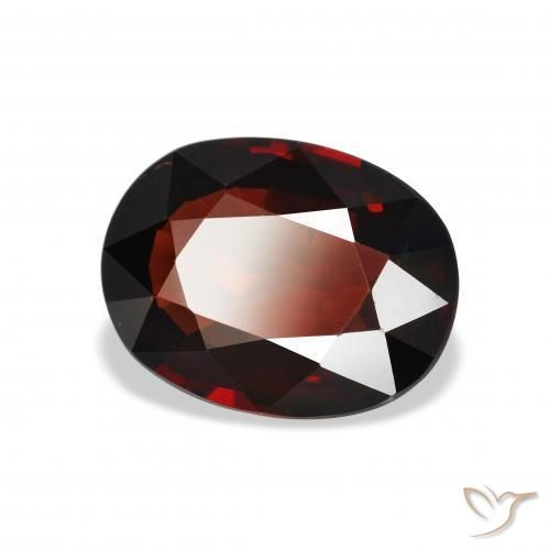 Grenat Almandin Rouge foncé naturelle ovale, 3.63 ct, VS