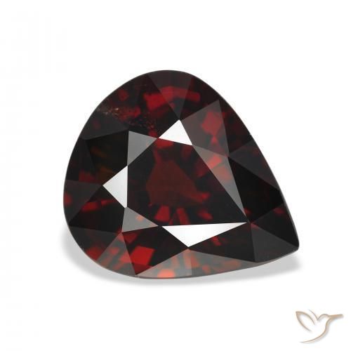 Grenat Almandin Rouge foncé naturelle En forme de poire, 5.46 ct, VS