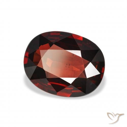 Grenat Almandin Rouge foncé naturelle ovale, 3.19 ct, VS