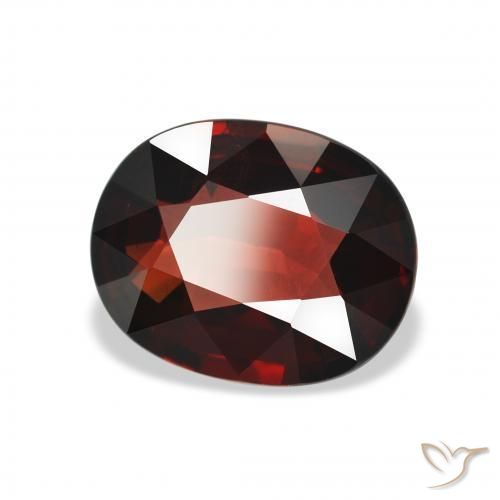 Grenat Almandin Rouge foncé naturelle ovale, 3.13 ct, VS
