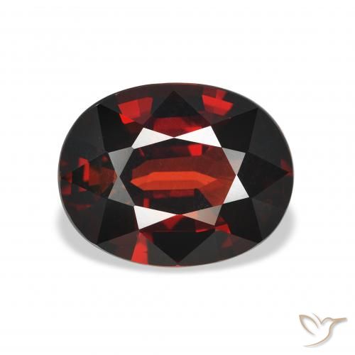 4.13ct Naturel Rouge foncé Grenat almandin, ovale, VVS
