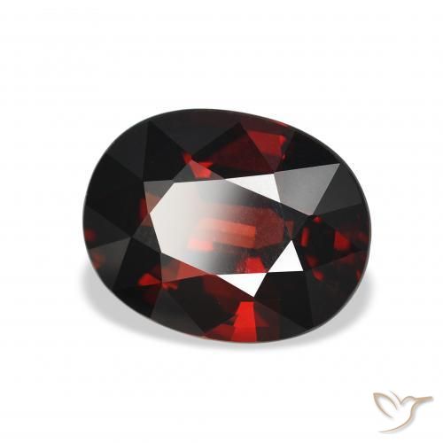 Grenat Almandin Rouge foncé naturelle ovale, 4.13 ct, VVS