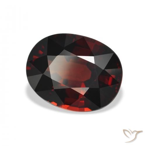 Grenat Almandin Rouge foncé naturelle ovale, 5.12 ct, VVS
