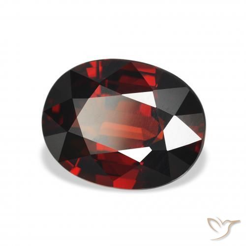 Grenat Almandin Rouge foncé naturelle ovale, 4.04 ct, VVS